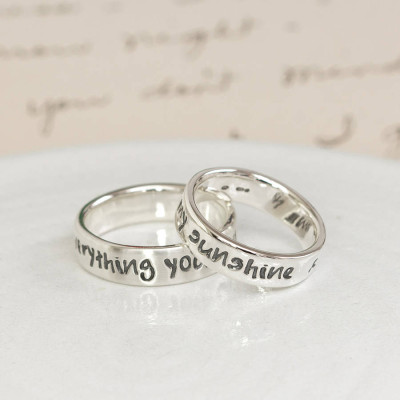 Personalised Silver Script Ring - Handcrafted & Custom-Made