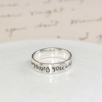 Personalised Silver Script Ring - Handcrafted & Custom-Made
