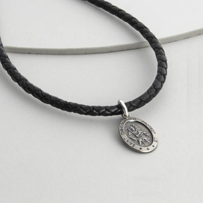 Personalised Sterling Silver St Christopher Necklet - Handcrafted & Custom-Made
