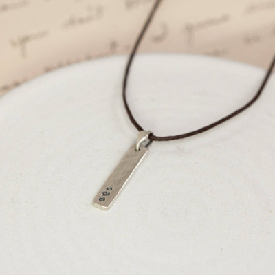 Personalised Sterling Silver Tag Necklace - Handcrafted & Custom-Made