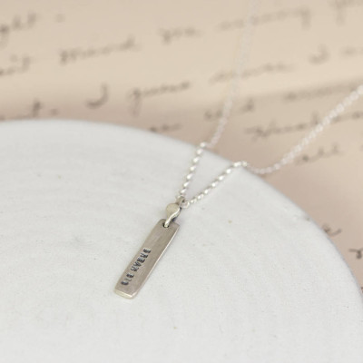 Personalised Sterling Silver Tag Necklace - Handcrafted & Custom-Made