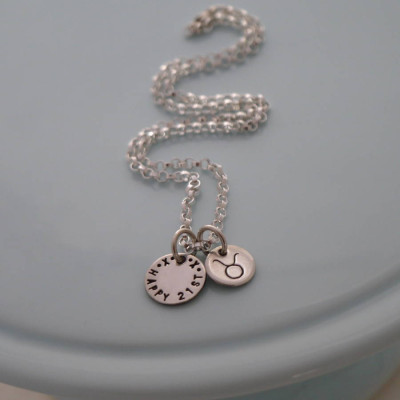 Personalised Silver Zodiac Necklace - Handcrafted & Custom-Made