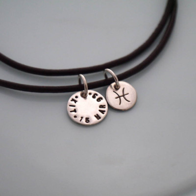 Personalised Silver Zodiac Necklace - Handcrafted & Custom-Made