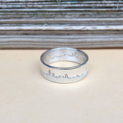 Personalised City Skyline Ring - Handcrafted & Custom-Made