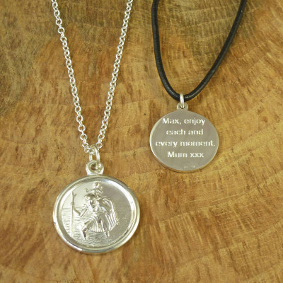 St Christopher Sterling Silver Necklace - Handcrafted & Custom-Made