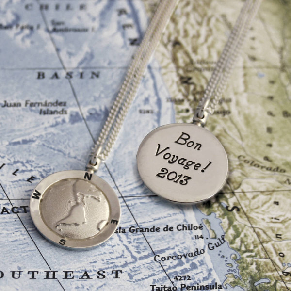 Personalised Globe Travel Necklace - Handcrafted & Custom-Made