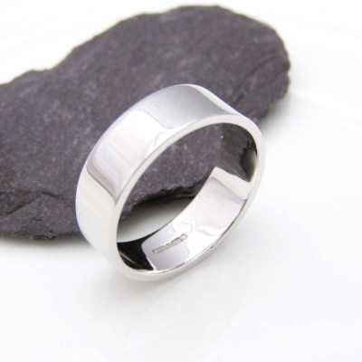 Personalised 18ct White Gold Wedding Ring - Handcrafted & Custom-Made