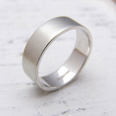Personalised 18ct White Gold Wedding Ring - Handcrafted & Custom-Made