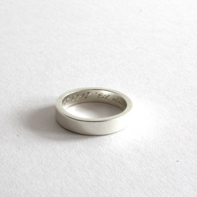 Silver Band 5mm Personalised Silver Ring - Handcrafted & Custom-Made