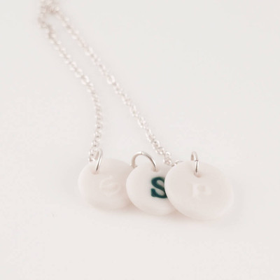 Personalised Porcelain Initial Charm - Handcrafted & Custom-Made