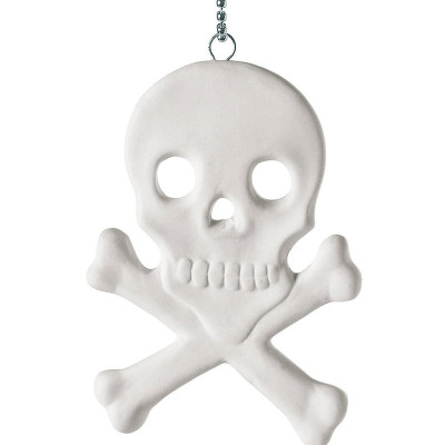 Memorabilia Porcelain Skull And Crossbones Charm - Handcrafted & Custom-Made