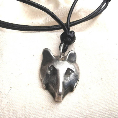 Solid Silver Fox Head Necklace - Handcrafted & Custom-Made