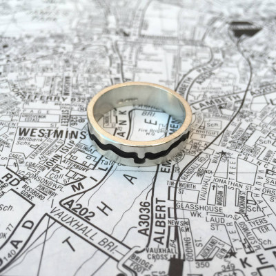 River Thames Cutout Ring - Handcrafted & Custom-Made