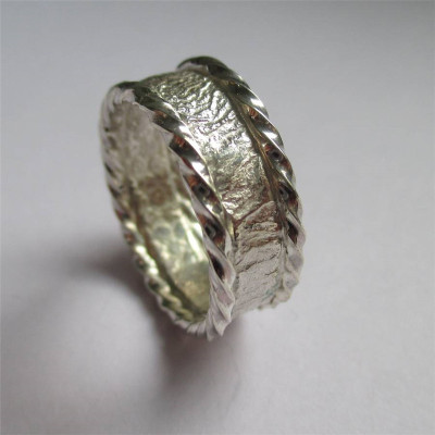 Rocky Outcrop Twist Ring - Handcrafted & Custom-Made