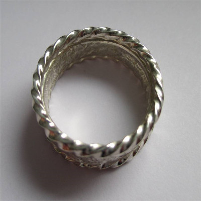 Rocky Outcrop Twist Ring - Handcrafted & Custom-Made