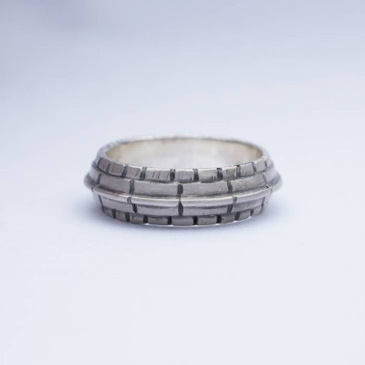 Roof Silver Ring - Handcrafted & Custom-Made