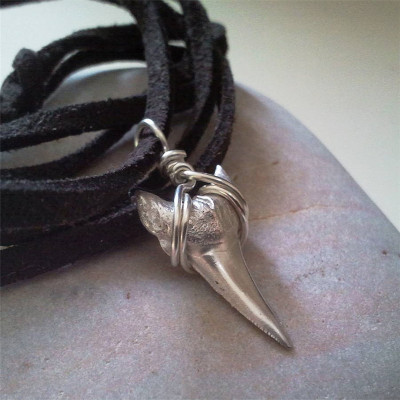 Silver Sharks Tooth Necklace - Handcrafted & Custom-Made