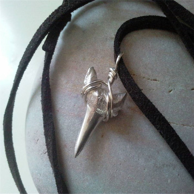 Silver Sharks Tooth Necklace - Handcrafted & Custom-Made