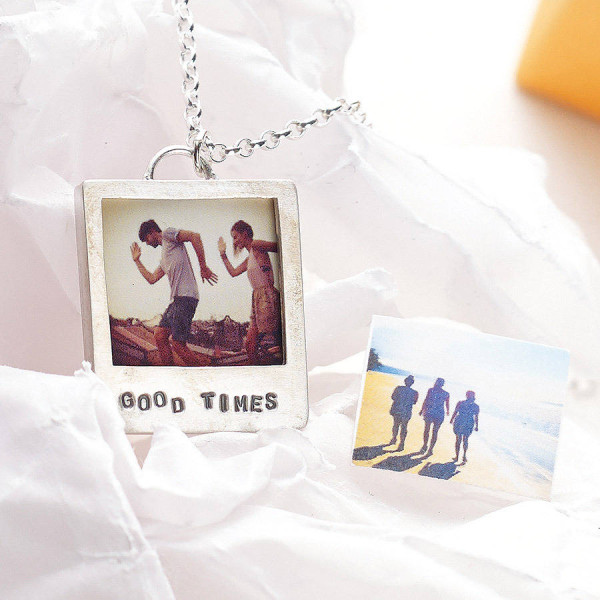 Personalised Silver Polaroid Necklace - Handcrafted & Custom-Made