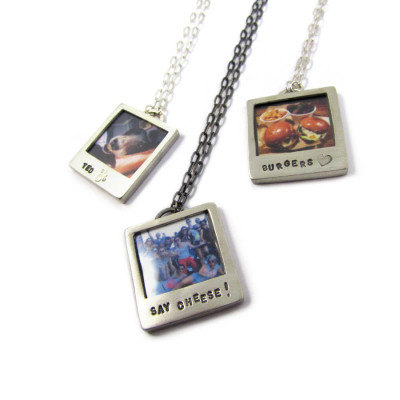 Personalised Silver Polaroid Necklace - Handcrafted & Custom-Made