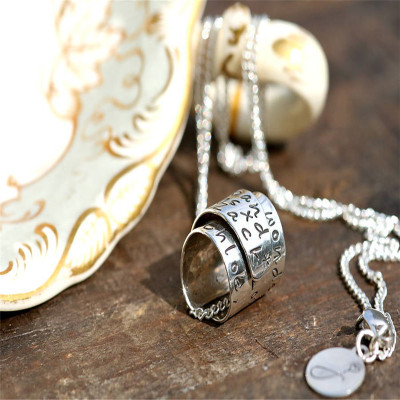 Personalised Silver Scroll Necklace - Handcrafted & Custom-Made