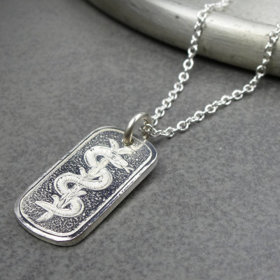 Silver Medical ID Tag - Handcrafted & Custom-Made