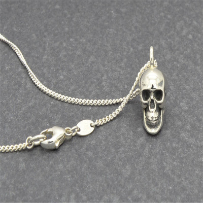 Silver Skull Pendant - Handcrafted & Custom-Made