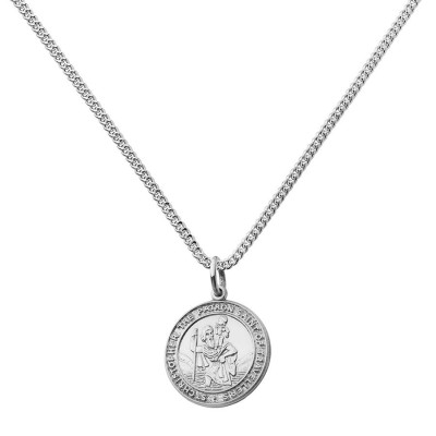 St Christopher Chunky Round Necklace - Handcrafted & Custom-Made