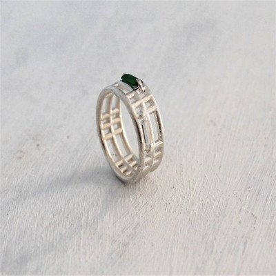 Sterling Silver Inclusions Two Ring - Handcrafted & Custom-Made
