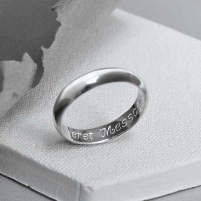 Sterling Silver Secret Message Ring - Handcrafted & Custom-Made