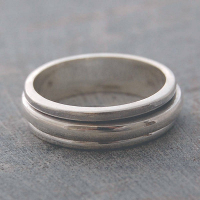 Sterling Silver Spin Ring - Handcrafted & Custom-Made