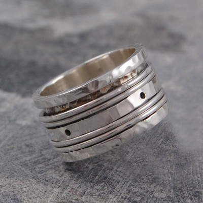 Sterling Silver Spinning Band Ring - Handcrafted & Custom-Made