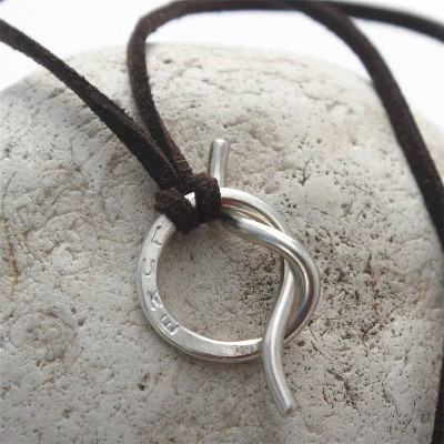 Personalised Unisex Silver Knot Necklace - Handcrafted & Custom-Made