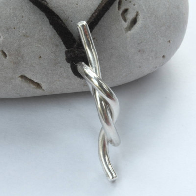 Personalised Unisex Silver Knot Necklace - Handcrafted & Custom-Made
