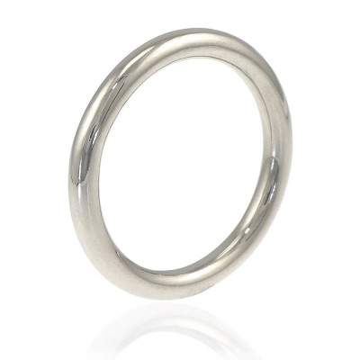 Mens Wedding Ring In 18ct White Gold - Handcrafted & Custom-Made