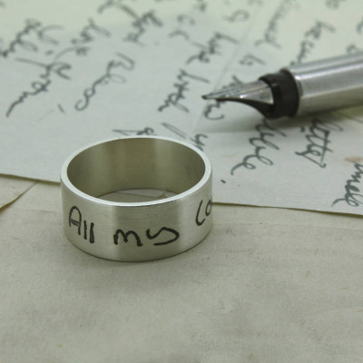 Your Own Handwriting Personalised Ring - Handcrafted & Custom-Made